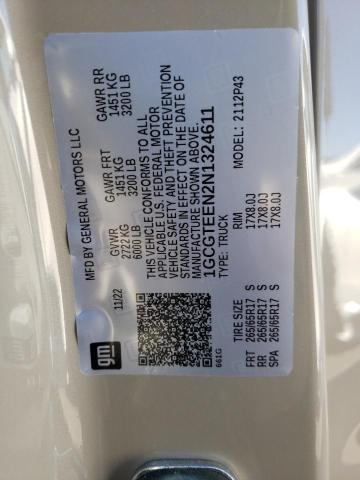 1GCGTEEN2N1324611 - 2022 CHEVROLET COLORADO ZR2 BEIGE photo 12