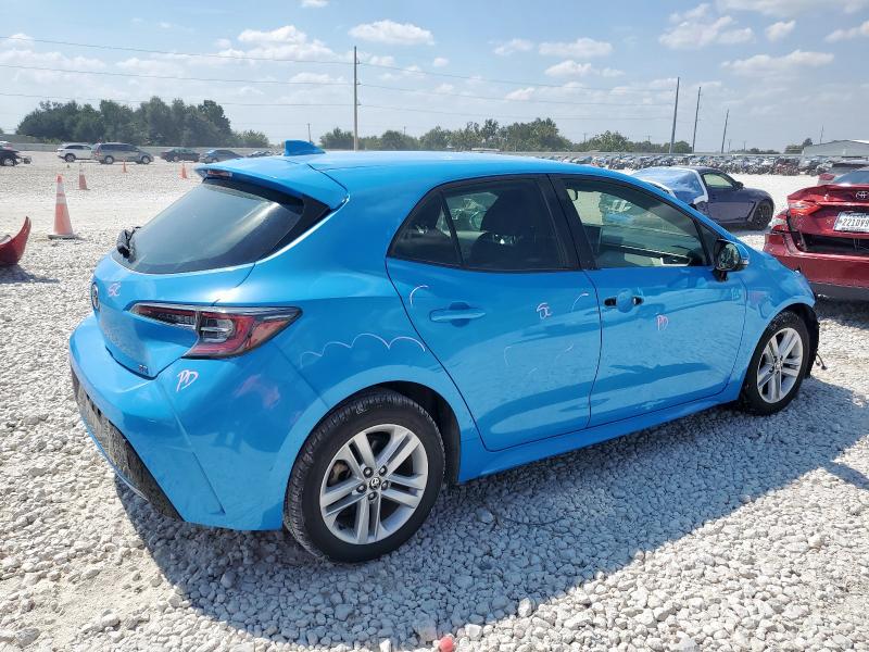 JTNK4RBE1K3008051 - 2019 TOYOTA COROLLA SE Կապույտ լուսանկար 3