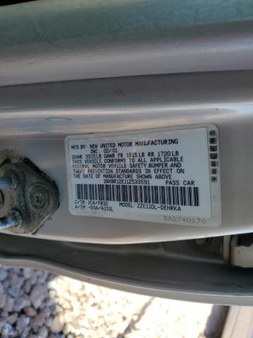 1NXBR12E11Z533591 - 2001 TOYOTA COROLLA CE SILVER photo 12