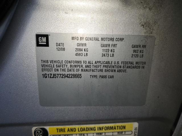 1G1ZJ577294228665 - 2009 CHEVROLET MALIBU 2LT SILVER photo 13