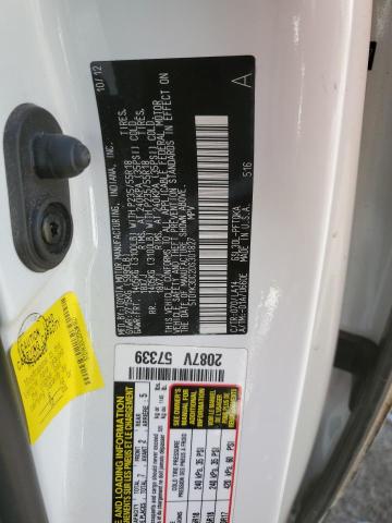 5TDYK3DC2DS301827 - 2013 TOYOTA SIENNA XLE WHITE photo 12