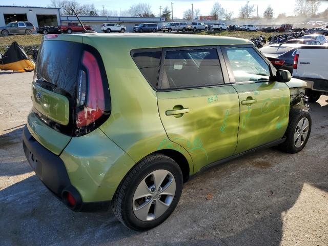 KNDJN2A20E7726795 - 2014 KIA SOUL GREEN photo 3