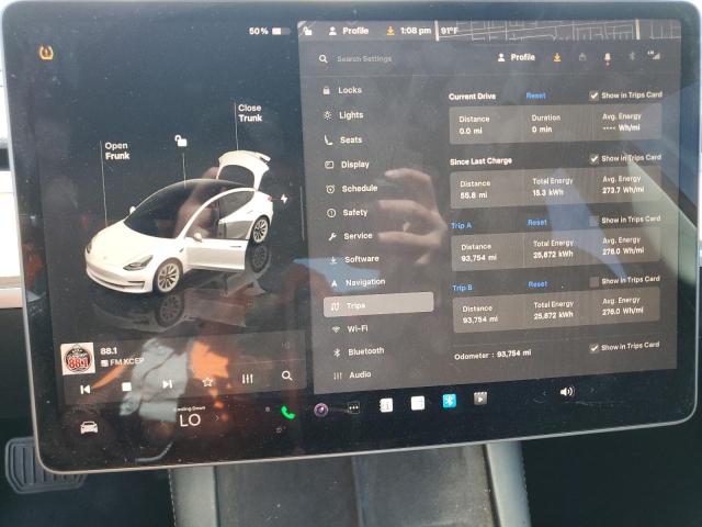 5YJ3E1EA2NF368968 - 2022 TESLA MODEL 3 თეთრი ფოტო 9