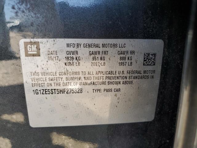 1G1ZE5ST5HF275328 - 2017 CHEVROLET MALIBU LT GRAY photo 12