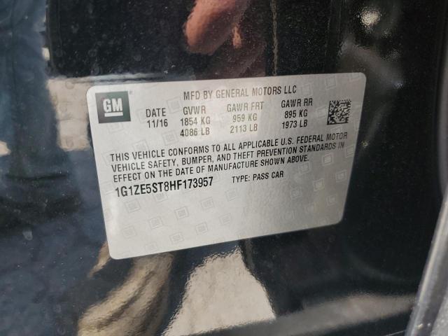 1G1ZE5ST8HF173957 - 2017 CHEVROLET MALIBU LT 黑色 照片 12