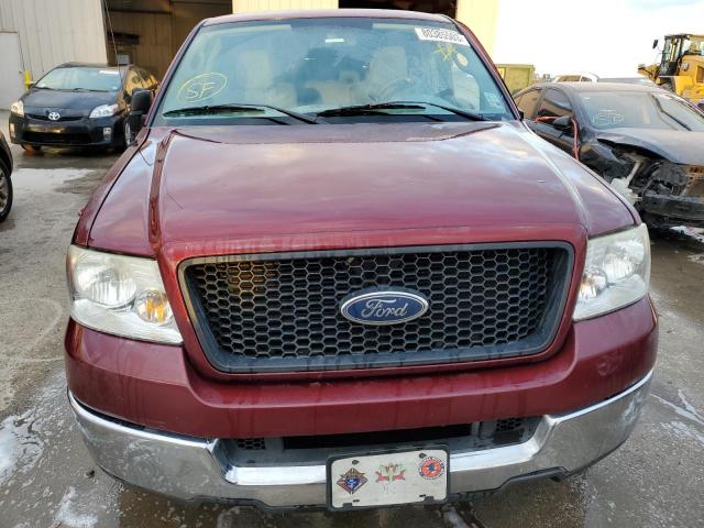 1FTPX125X5NB89422 - 2005 FORD F150 BURGUNDY photo 5