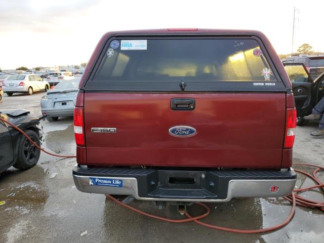 1FTPX125X5NB89422 - 2005 FORD F150 BURGUNDY photo 6