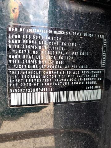 3VV2B7AX6KM041516 - 2019 VOLKSWAGEN TIGUAN SE მწვანე ფოტო 13