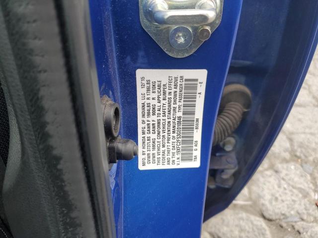 19XFC2F53GE010846 - 2016 HONDA CIVIC LX BLUE photo 12