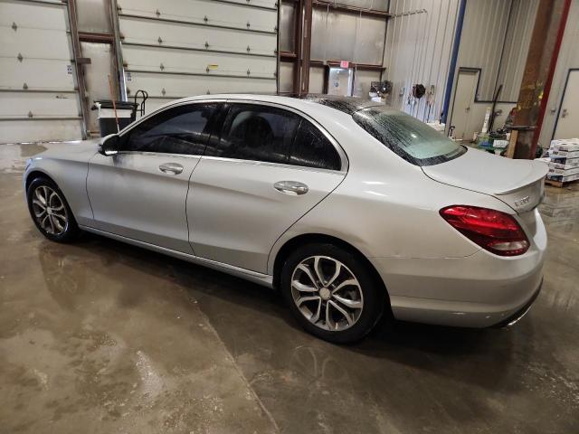 55SWF4KB1GU147341 - 2016 MERCEDES-BENZ C 300 4MATIC SILVER photo 2