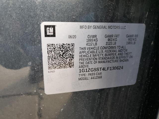 1G1ZG5ST4LF130624 - 2020 CHEVROLET MALIBU RS GRAY photo 12