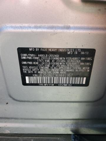 JF2SJAEC9EH441957 - 2014 SUBARU FORESTER 2.5I PREMIUM SILVER photo 14