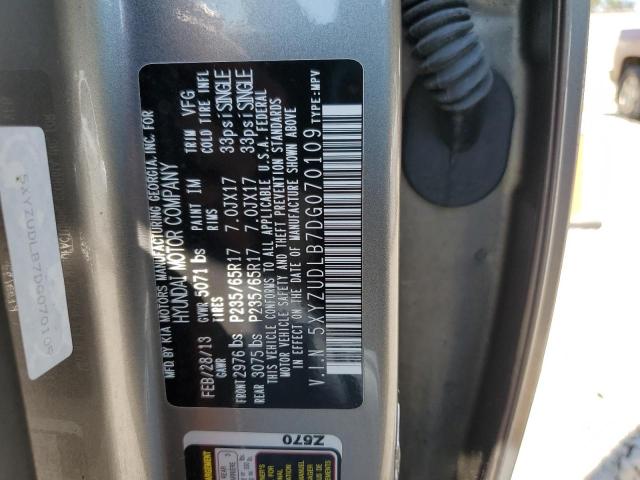 5XYZUDLB7DG070109 - 2013 HYUNDAI SANTA FE S GRAY photo 13