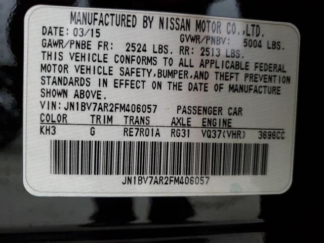 JN1BV7AR2FM406057 - 2015 INFINITI Q50 BASE Negro foto 12