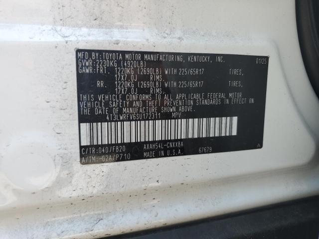 4T3LWRFV6SU172311 - 2025 TOYOTA RAV4 LE WHITE photo 13