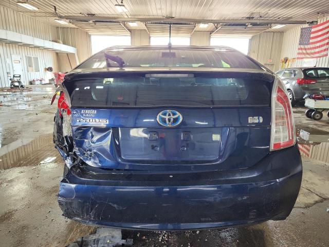 JTDKN3DU0C1508119 - 2012 TOYOTA PRIUS BLUE photo 6