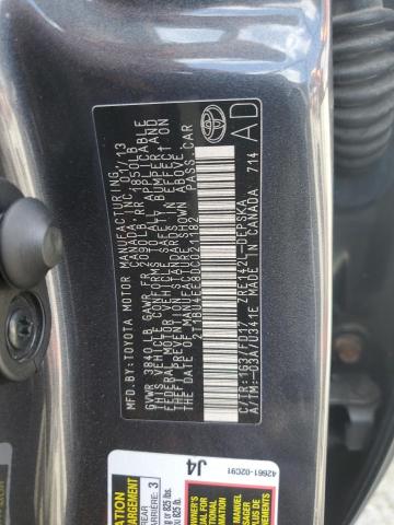 2T1BU4EE8DC021182 - 2013 TOYOTA COROLLA BASE Մոխրագույն լուսանկար 12