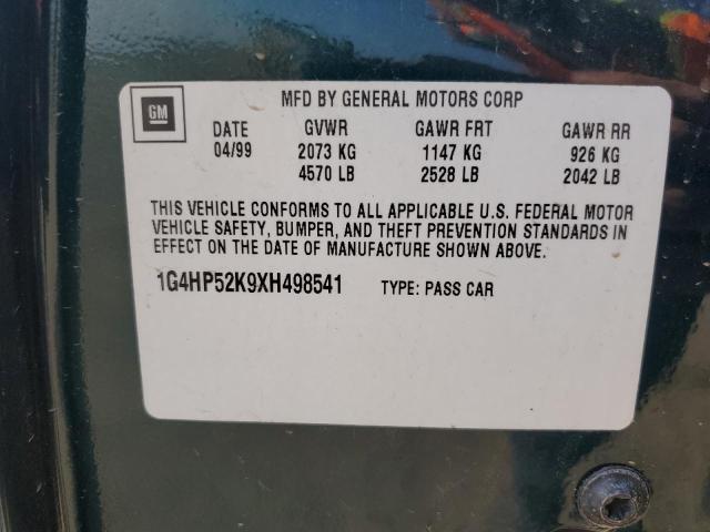 1G4HP52K9XH498541 - 1999 BUICK LESABRE CUSTOM GREEN photo 12