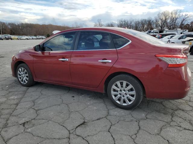 3N1AB7AP6FL636391 - 2015 NISSAN SENTRA S RED photo 2