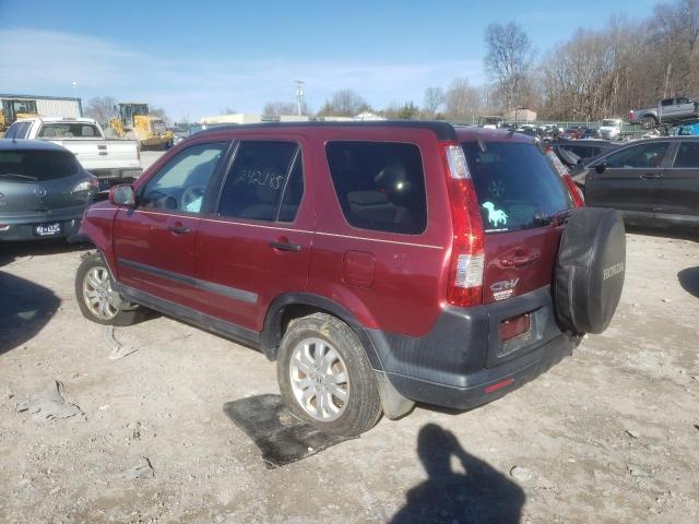 SHSRD78866U425577 - 2006 HONDA CR-V EX RED photo 2