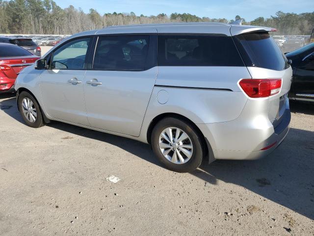 KNDMB5C19G6198095 - 2016 KIA SEDONA LX SILVER photo 2