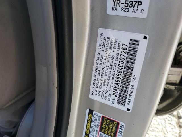 JH4KA96664C007267 - 2004 ACURA 3.5RL ოქროსფერი ფოტო 12