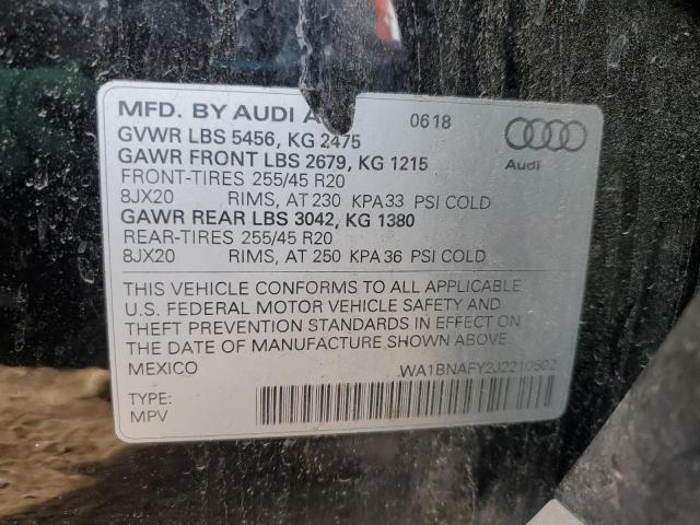 WA1BNAFY2J2210502 - 2018 AUDI Q5 PREMIUM PLUS BLACK photo 14