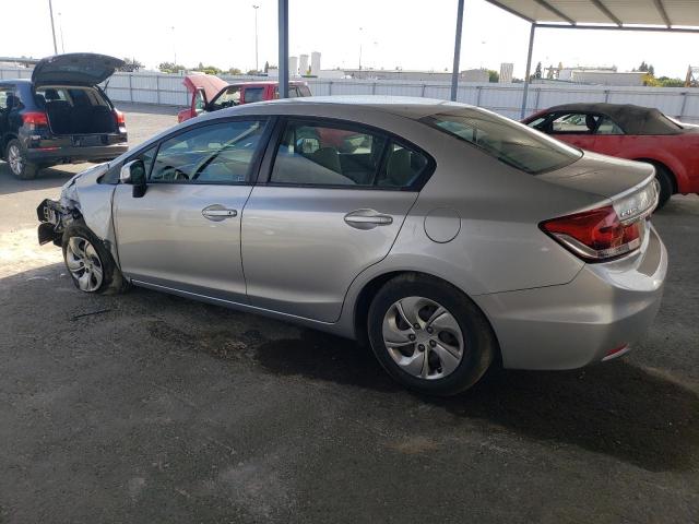 19XFB2F55DE253654 - 2013 HONDA CIVIC LX SILVER photo 2