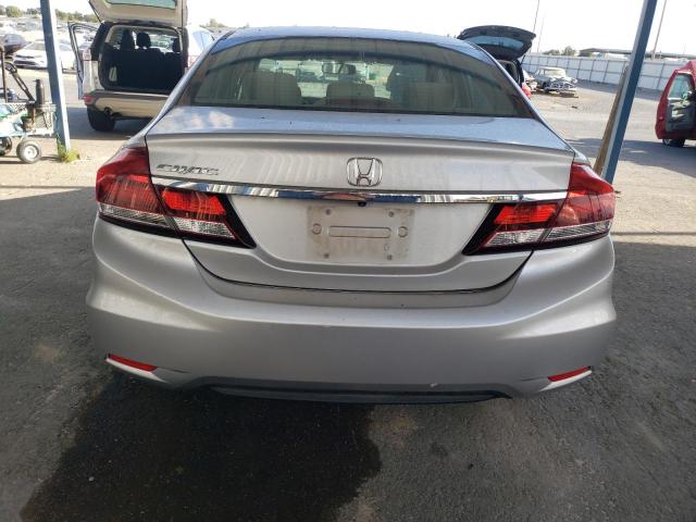 19XFB2F55DE253654 - 2013 HONDA CIVIC LX SILVER photo 6