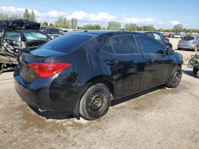 2T1BURHE4JC112857 - 2018 TOYOTA COROLLA L BLACK photo 3