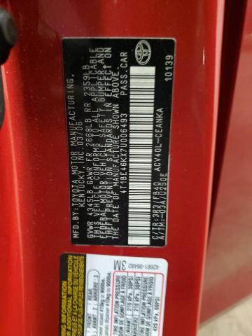 4T1BE46KX7U006493 - 2007 TOYOTA CAMRY CE Qırmızı foto 13