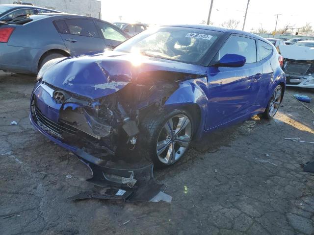 KMHTC6AD8CU079287 - 2012 HYUNDAI VELOSTER BLUE photo 1