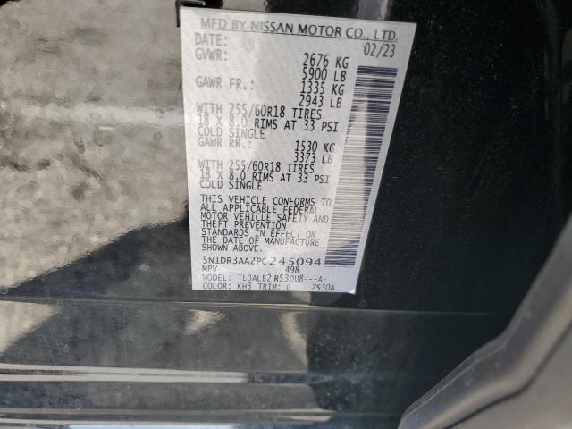 5N1DR3AA2PC245094 - 2023 NISSAN PATHFINDER S Siyah fotoğraf 13