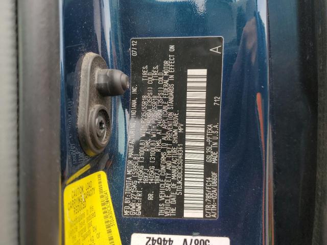 5TDJK3DC3CS048341 - 2012 TOYOTA SIENNA LE BLUE photo 13