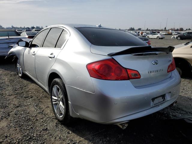 JN1CV6AR3DM750556 - 2013 INFINITI G37 SILVER photo 2