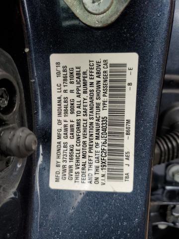 19XFC2F76JE040335 - 2018 HONDA CIVIC EX Gris photo 13