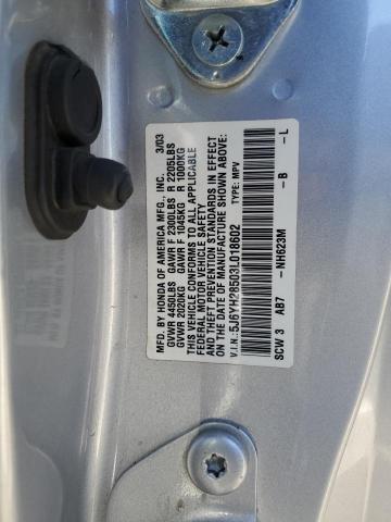 5J6YH28503L018602 - 2003 HONDA ELEMENT EX SILVER photo 12