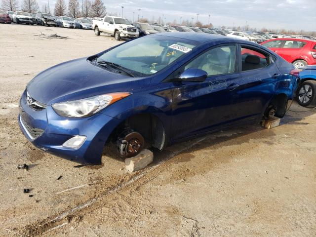 KMHDH4AE3DU839193 - 2013 HYUNDAI ELANTRA GLS BLUE photo 1