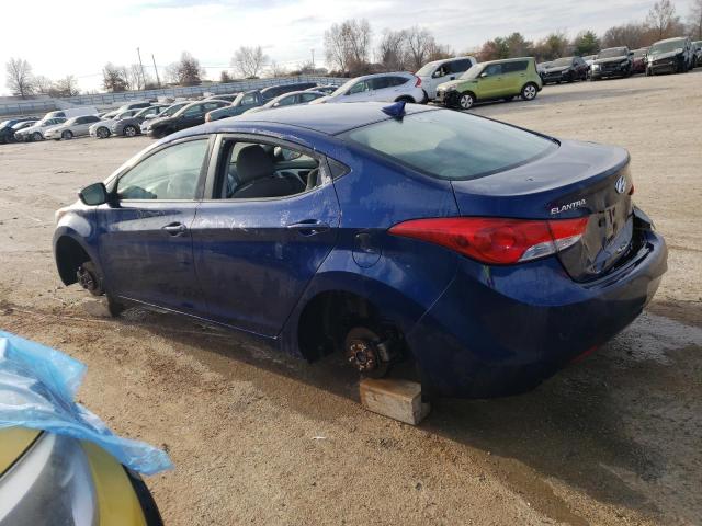 KMHDH4AE3DU839193 - 2013 HYUNDAI ELANTRA GLS BLUE photo 2