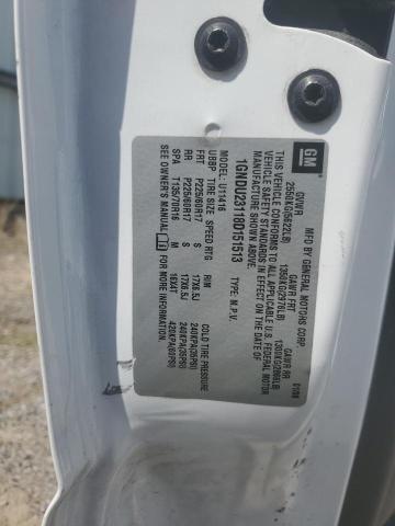 1GNDU23118D151513 - 2008 CHEVROLET UPLANDER LS WHITE photo 13