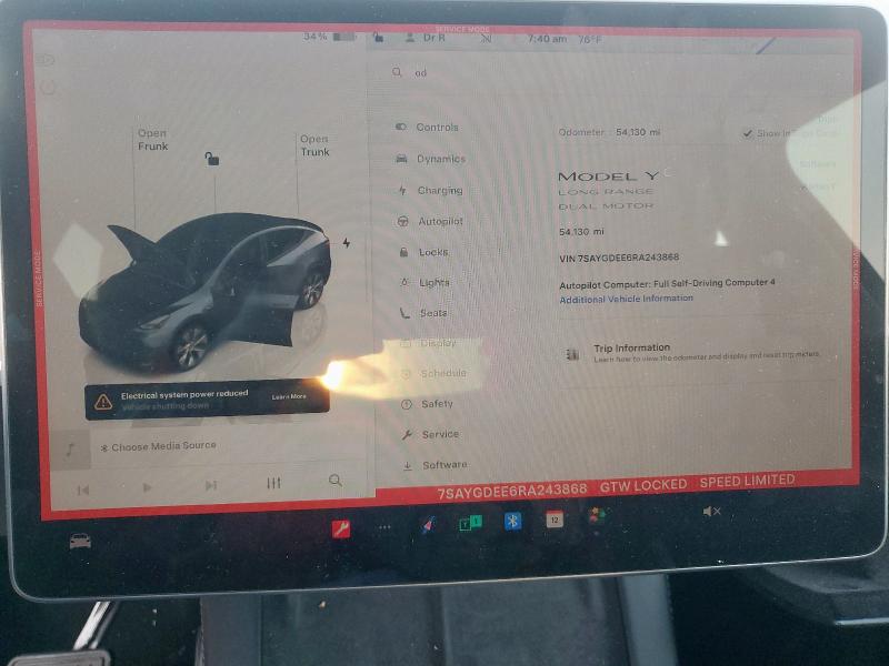 7SAYGDEE6RA243868 - 2024 TESLA MODEL Y 灰色 照片 9