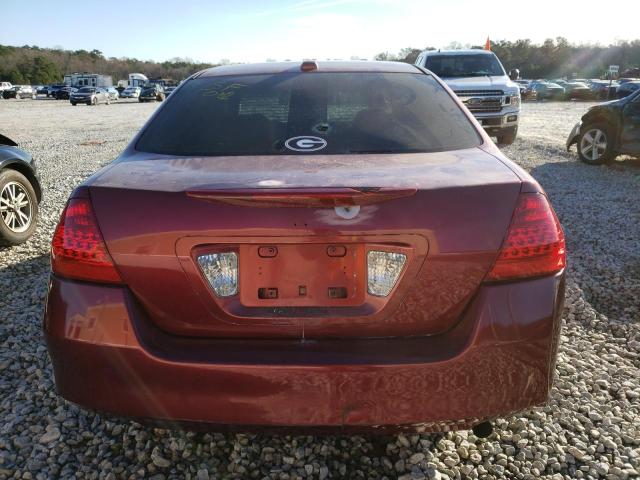 1HGCM56776A182545 - 2006 HONDA ACCORD EX MAROON photo 6