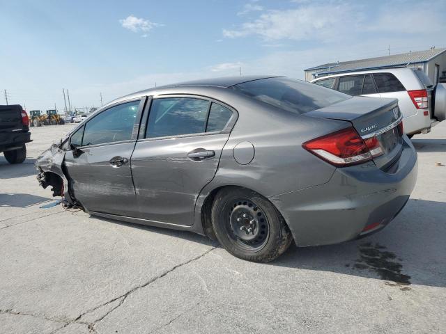 2HGFB2F55DH515601 - 2013 HONDA CIVIC LX GRAY photo 2