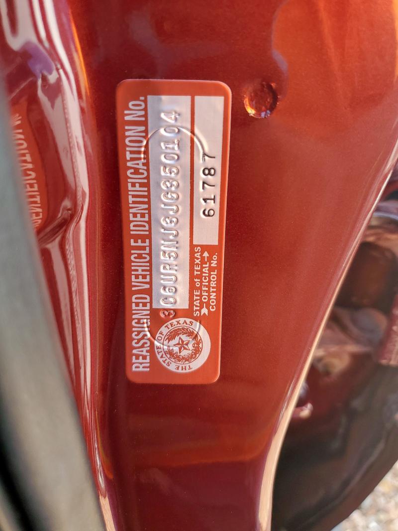 3C6UR5NJ3JG350104 - 2018 RAM 2500 LARAMIE BURGUNDY photo 12