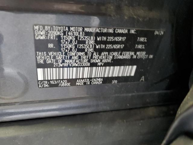 2T3W1RFV3RW333008 - 2024 TOYOTA RAV4 XLE GRAY photo 13