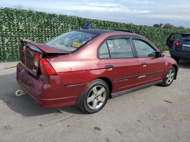 2HGES26775H538358 - 2005 HONDA CIVIC EX RED photo 3