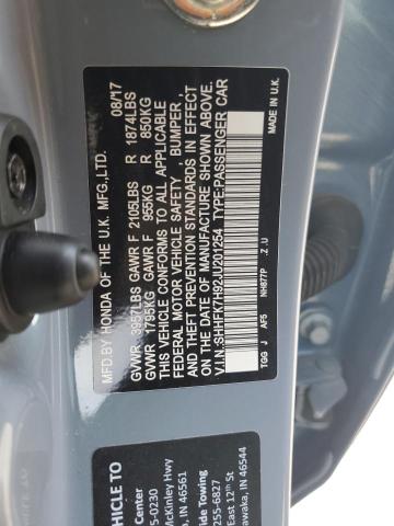 SHHFK7H92JU201254 - 2018 HONDA CIVIC SPORT TOURING BLUE photo 14