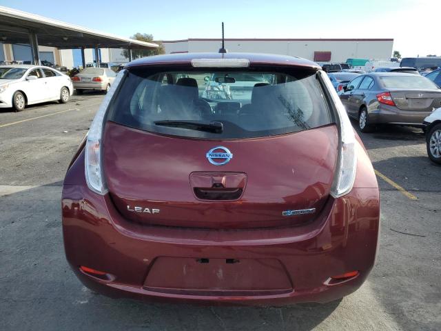 1N4BZ0CP1HC304929 - 2017 NISSAN LEAF S MAROON photo 6