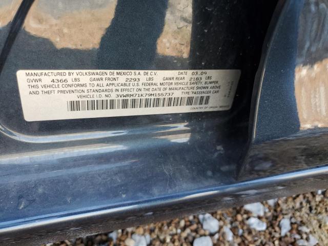 3VWRM71K79M155737 - 2009 VOLKSWAGEN JETTA SE BLACK photo 12