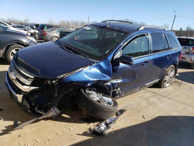 2FMDK3JCXCBA47962 - 2012 FORD EDGE SEL BLUE photo 1